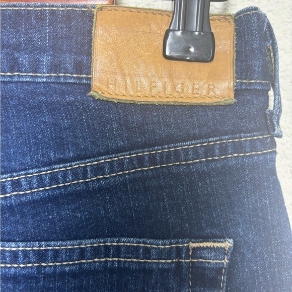 Y2K Tommy Hilfiger Dark Wash Mid-Rise Stretch Boot Cut Jeans 4 - Picture 3 of 7